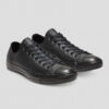 CONVERSE CHUCK TAYLOR ALL STAR LEATHER - LOW TOP BLACK BLACK