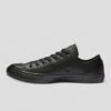 CONVERSE CHUCK TAYLOR ALL STAR LEATHER - LOW TOP BLACK BLACK 4