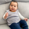 Baby Merino Vest Silver Multi-size