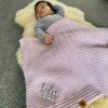 Personalised Baby Merino Blanket Cream 4