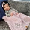 Personalised Baby Merino Blanket Pink