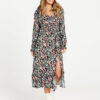 Sass June Long Sleeve Midi Dress - Patchwork Floral