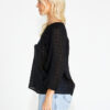 Sass Ruby Frill Sleeve Top - Black 2