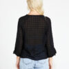 Sass Ruby Frill Sleeve Top - Black 3