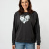 Stella + Gemma Everyday Sweater - Antique Black with Paper Flowers 3