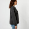 Stella + Gemma Everyday Sweater - Antique Black with Paper Flowers 4