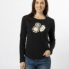 Stella + Gemma Long Sleeve Tee - Black Folk Floral 2